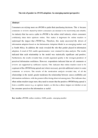 The role of gender in eWOM adoption : an emerging market perspective