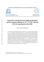 Search for excited electrons singly produced in proton–proton collisions at p s = 13 TeV with the ATLAS experiment at the LHC