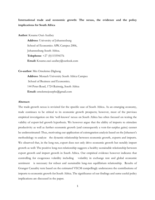 International trade and economic growth : the nexus, the evidence and the policy implications for South Africa