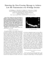 Detecting the zero-crossing message to achieve low bit transmission over H-bridge inverter