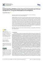 Understanding wildlife crime from Eco-Existential and African Perspectives: A psycho-philosophical investigation