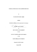 School governance in the Limpopo Province