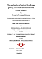 The application of optical fibre Bragg grating sensors to an internal wind tunnel balance