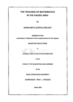 The teaching of mathematics in the Kagiso area