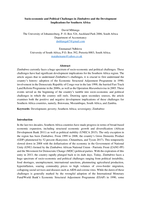 Socio-economic and political challenges in Zimbabwe and the development implications for Southern Africa