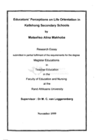Educators' perceptions on life orientation in Katlehong secondary schools