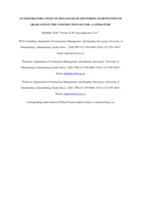 An exploratory study of influences of mentoring on retention of graduates in the construction sector: a literature
