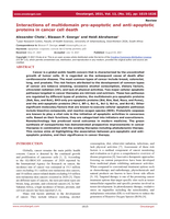 Interactions of multidomain pro-apoptotic and anti-apoptotic proteins in cancer cell death