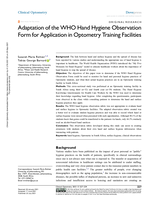 Adaptation of the who hand hygiene observation form for application in optometry training facilities