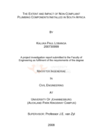 The extent and impact of non-compliant plumbing components installed in South Africa