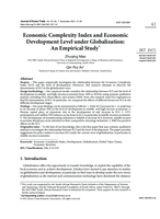 Economic Complexity Index and Economic  Development Level under Globalization :  An Empirical Study