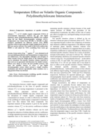 Temperature effect on volatile organic compounds – polydimethylsiloxane Interactions