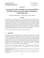 Assessment of credit accessibility to construction SMEs in the South African construction industry using binary logistic regression