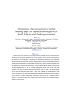 Dimensions of perceived risk of mobile banking apps: an empirical investigation of South African retail banking customers