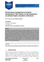 Performance management and talent development : their impact on job satisfaction at selected higher education institutions