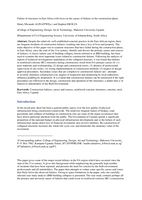 Failure of structure in East Africa with focus on the causes of failures in the construction phase