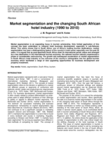 Market segmentation and the changing South African hotel industry (1990 to 2010)