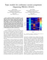 Topic models for conference session assignment: Organising PRASA 2014(5)