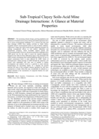 Sub-tropical clayey soils-acid mine drainage interactions : a glance at material properties