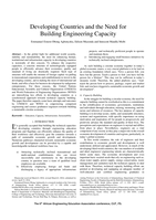 Developing countries and the need for building engineering capacity