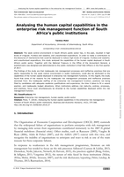 Analysing the human capital capabilities in the enterprise risk management function of South Africa’s public institutions