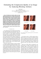 Estimating the compression quality of an image by analysing blocking artefacts