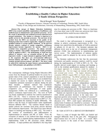 Establishing a quality culture in higher education : a South African perspective