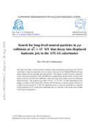 Search for long-lived neutral particles in pp collisions at  r √ = 13  TeV that decay into displaced hadronic jets in the ATLAS calorimeterat    s = 13  TeV that decay into displaced hadronic jets in the ATLAS calorimeter