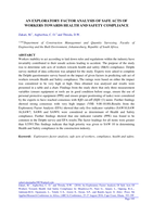 An exploratory factor analysis of safe acts of workers towards health and safety compliance