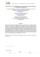 Improving supply chain performance in the South African healthcare service : a literature based perspective