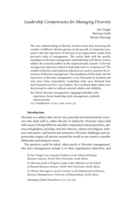 Leadership competencies for managing diversity