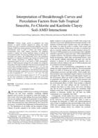 Interpretation of breakthrough curves and percolation factors from sub-tropical smectite, fe-chlorite and kaolinite clayey soil-AMD interactions