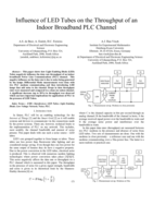 Influence of LED tubes on the throughput of an indoor broadband PLC channel