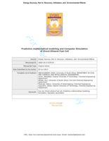Predictive mathematical modeling and computer simulation of direct ethanol fuel cell
