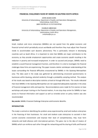 Financial challenges faced by SMMEs in Gauteng South Africa