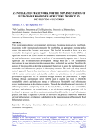 An integrated framework for the implementation of sustainable road infrastructure projects in developing countries