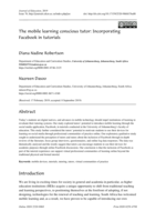 The mobile learning conscious tutor : incorporating Facebook in tutorials