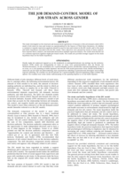 The job demand-control model of job strain across gender.