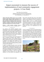Impact assessment to measure the success of implementation of rural community engagement projects. a case study