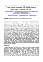 Experimental investigation of nozzle clogging using vibration signal-based condition monitoring for fused deposition modeling