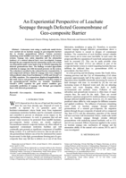 An experiential perspective of leachate seepage through defected geomembrane of geo-composite barrier