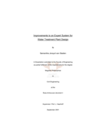 Improvements to an expert system for water treatment plant design.