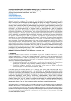 Competitive intelligence skills and capabilities required from CI practitioners in South Africa