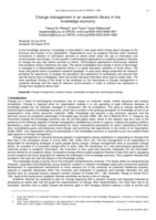 Change management in an academic library in the knowledge economy