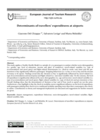 Determinants of travellers’ expenditures at airports