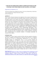 A review of indigenous firm’s competitiveness in the construction industries of developing countries