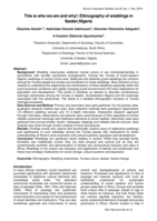 This is who we are and why!: ethnography of weddings in Ibadan, Nigeria