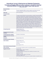 Parametric optimization MRR and surface roughness in wire electro discharge machining (WEDM) of D2 steel using Taguchi based utility approach