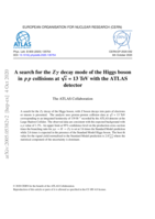 A search for the 𝒁𝜸 decay mode of the Higgs boson in 𝒑 𝒑 collisions at √𝒔 = 13 TeV with the ATLAS detector