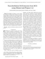 Non-distillation oil extraction from SCG using ethanol Propan ropan-2-ol